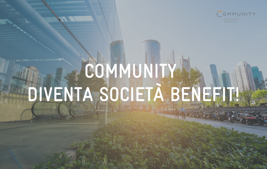 Community diventa Società Benefit